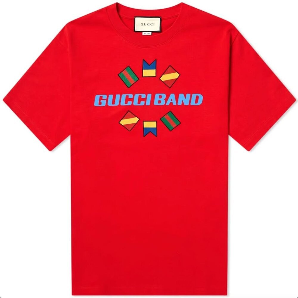 NWT Gucci Band T-shirt In Red Size M